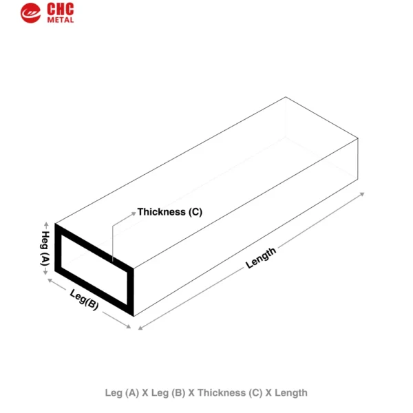 Stainless Steel Rectangular Tube Drawing